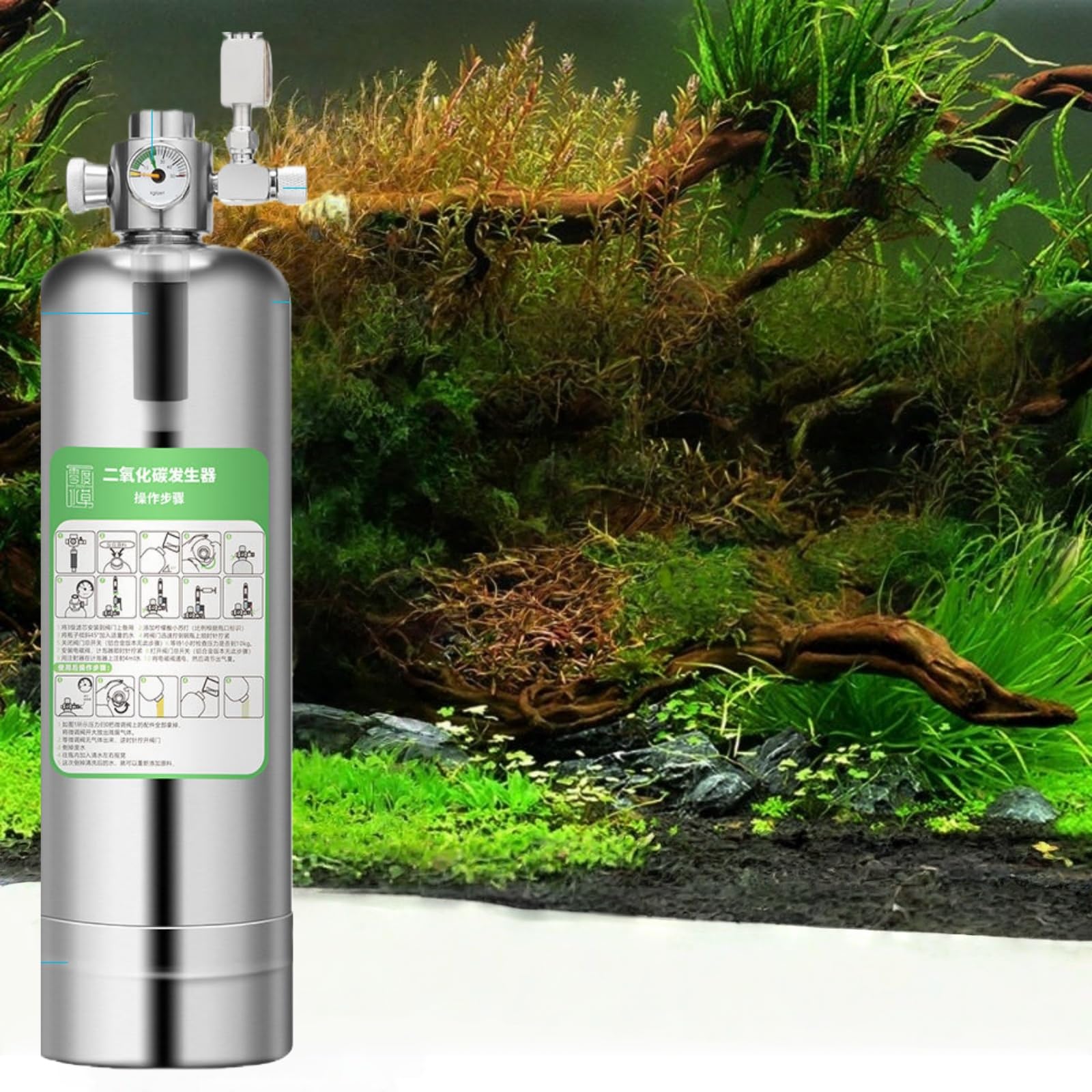 Amazon | CO2ジェネレーター 水生植物用二酸化炭素減圧弁 シリンダー